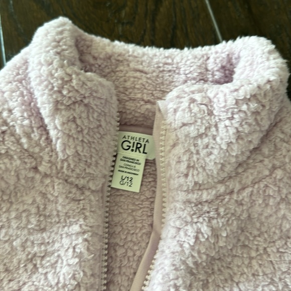Athleta girls Sz L/12 Sherpa 1/4 pullover - Picture 2 of 6